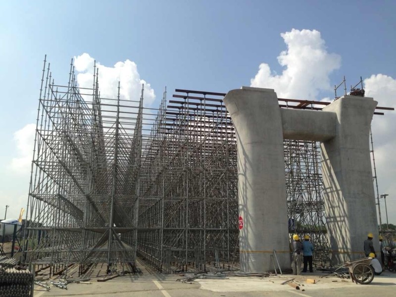 高架橋腳手架,恐高還如此猖狂